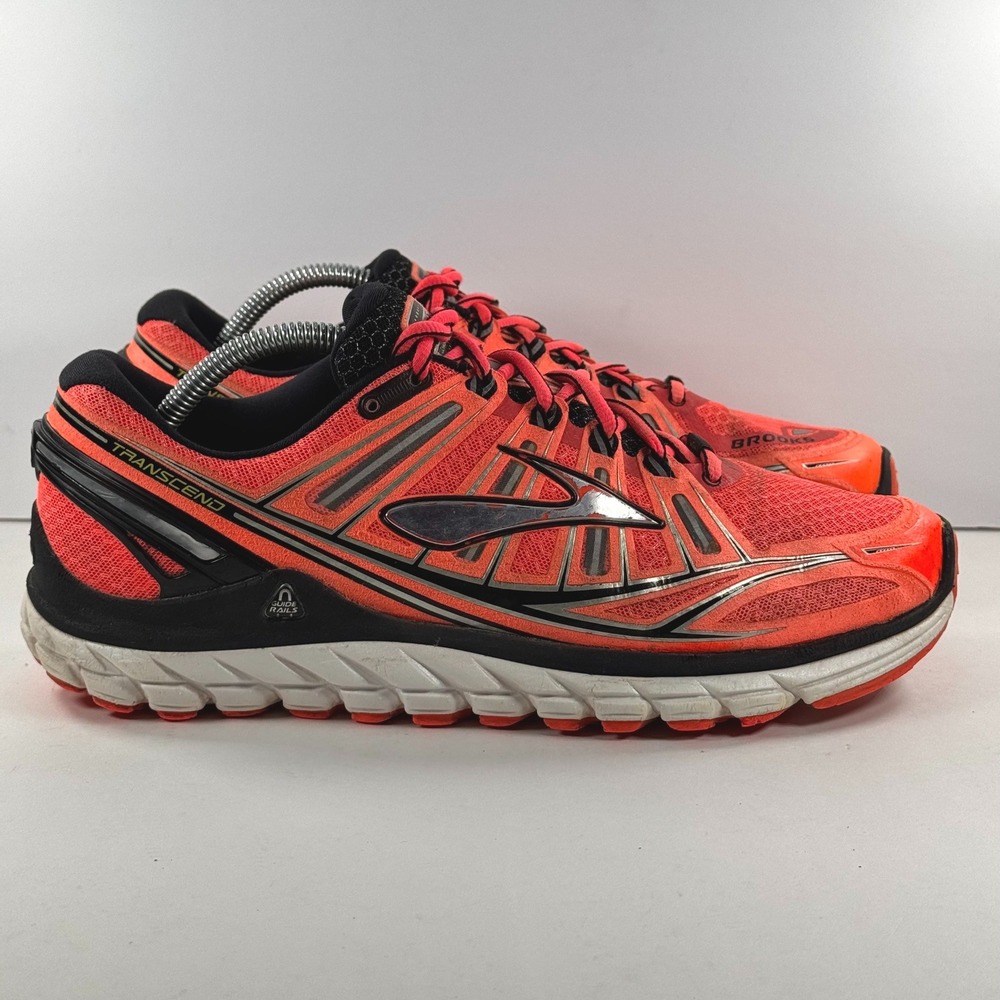 Brooks‎ Transcend Men's Orange Black Running Shoes 1101571D908 Size 10